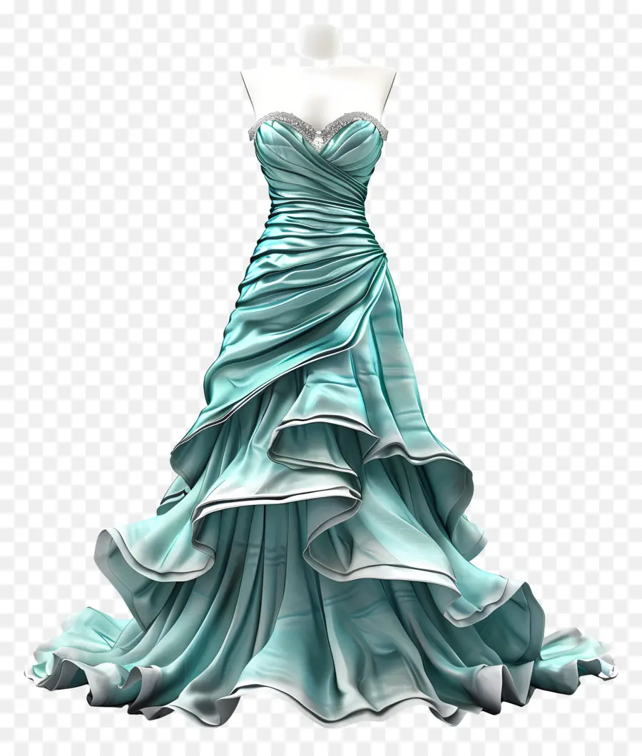 Vestido De Novia De Chanel，Vestido Azul Claro PNG