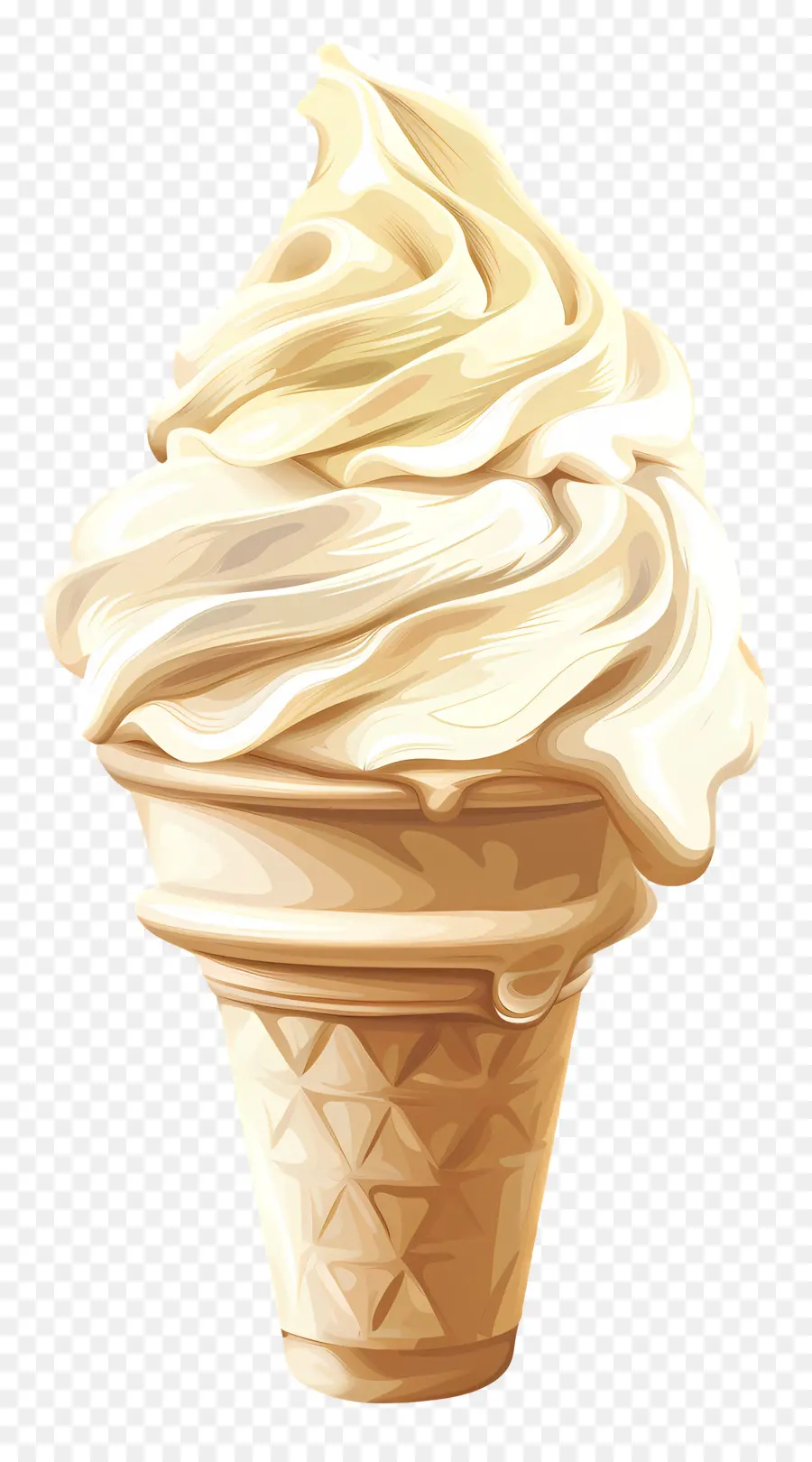 Helado De Vainilla，Cono De Helado PNG