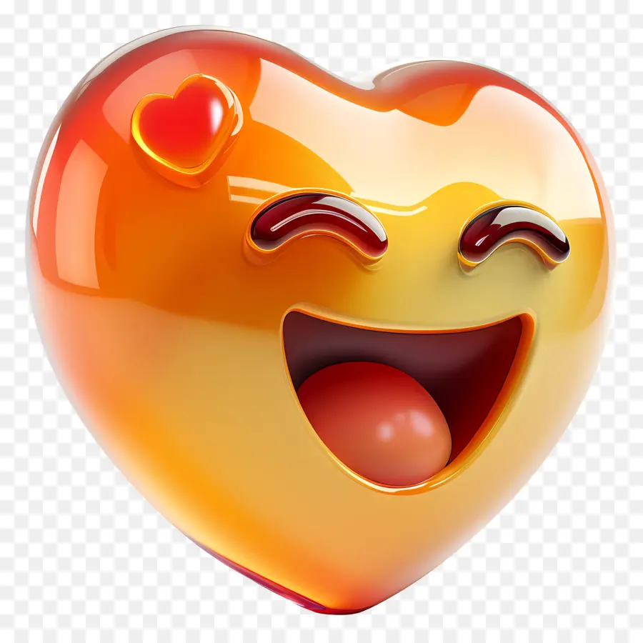 Corazón Emoji，Corazón Amarillo PNG