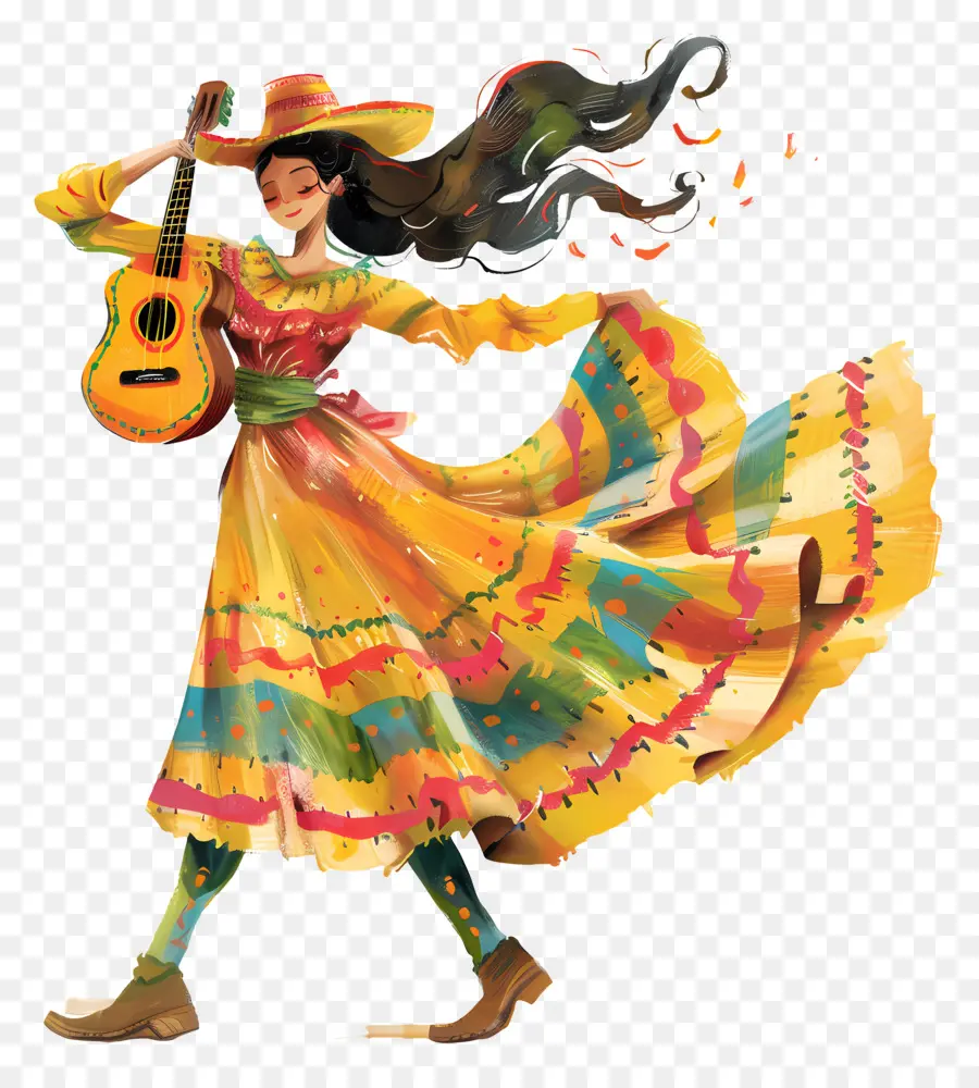 Cinco，Vestido Mexicano Tradicional PNG