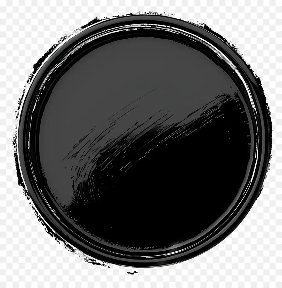 Círculo Negro，Pintura Desgastada PNG