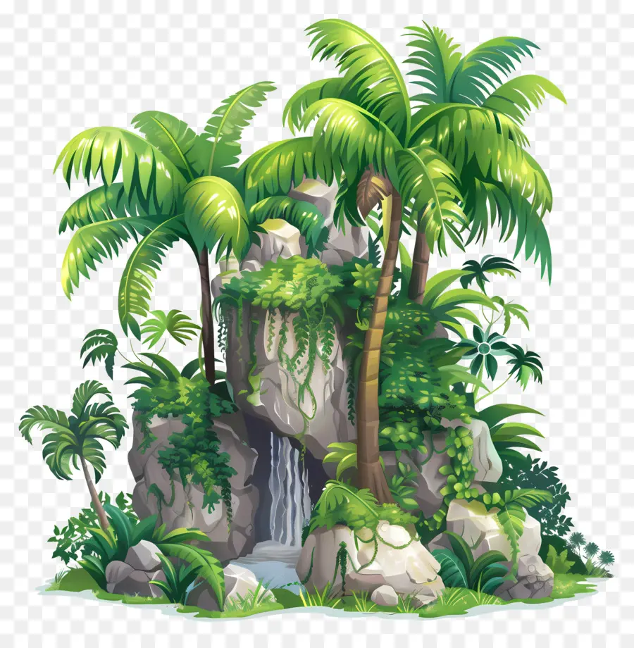 La Selva Tropical，Los árboles De Palma PNG