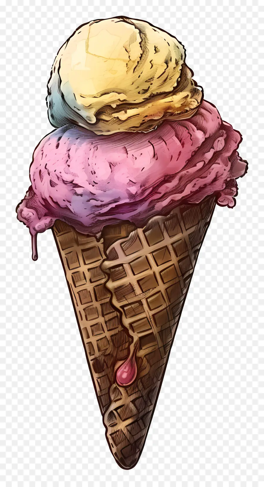 Cono De Helado，Colorido PNG