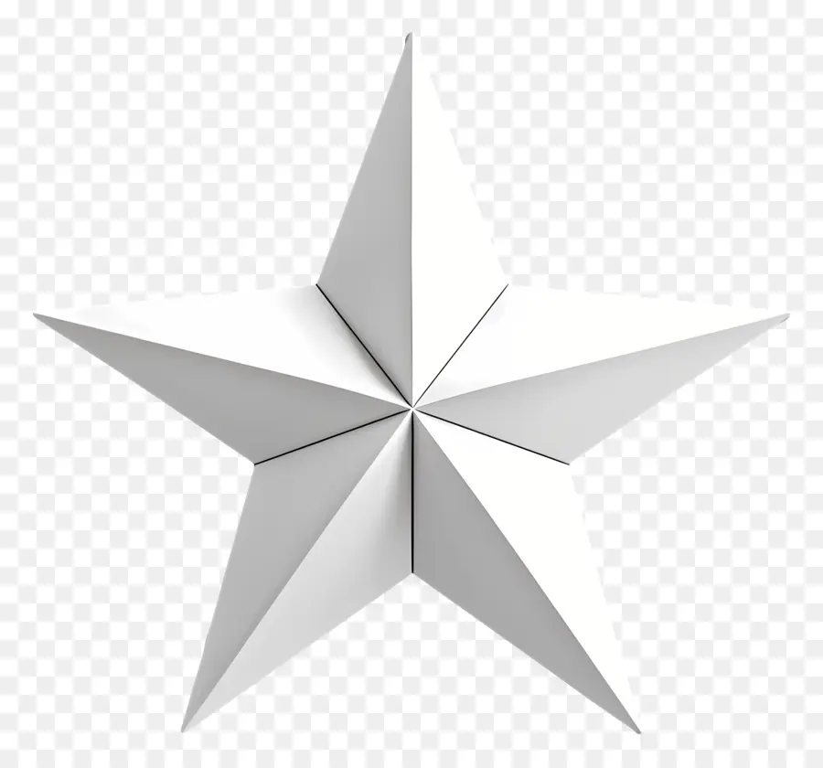 White Star，Black Background PNG