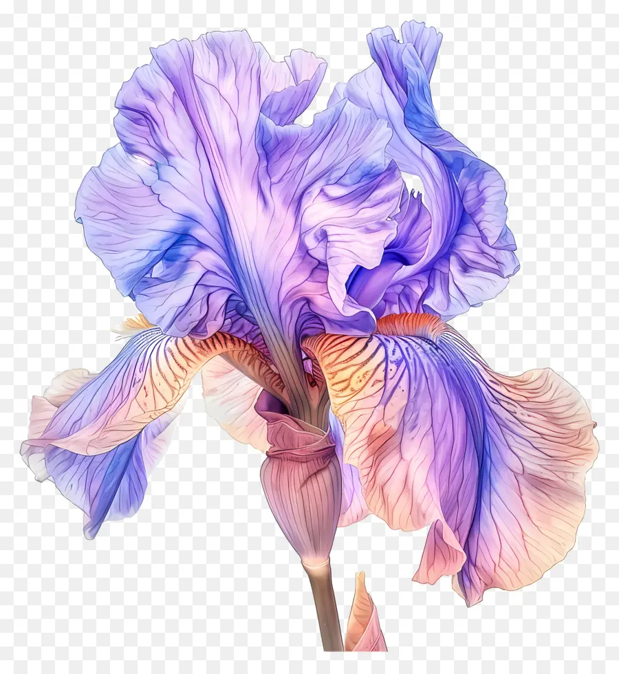 Flor De Iris，Los Pétalos Morados PNG