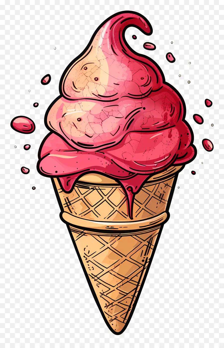 Dibujos Animados De Helado，Cono De Helado PNG