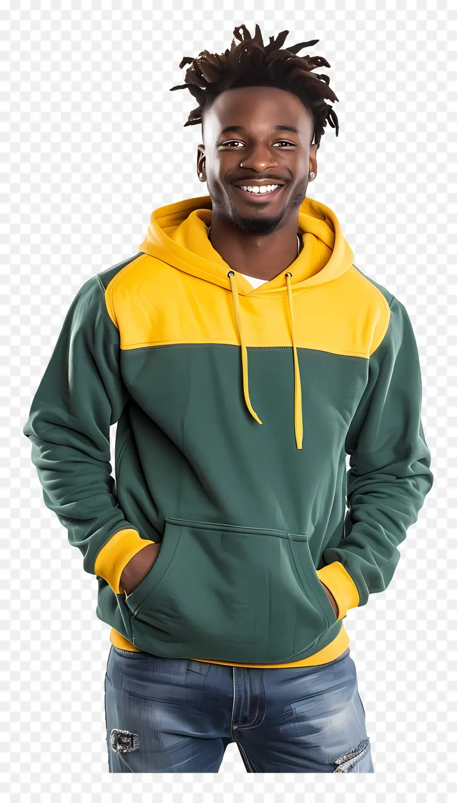 Hombre Negro Sonriente，La Moda PNG