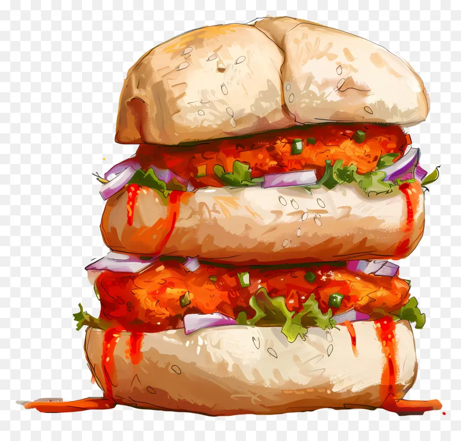 Vada Pav，Sándwich Doble PNG