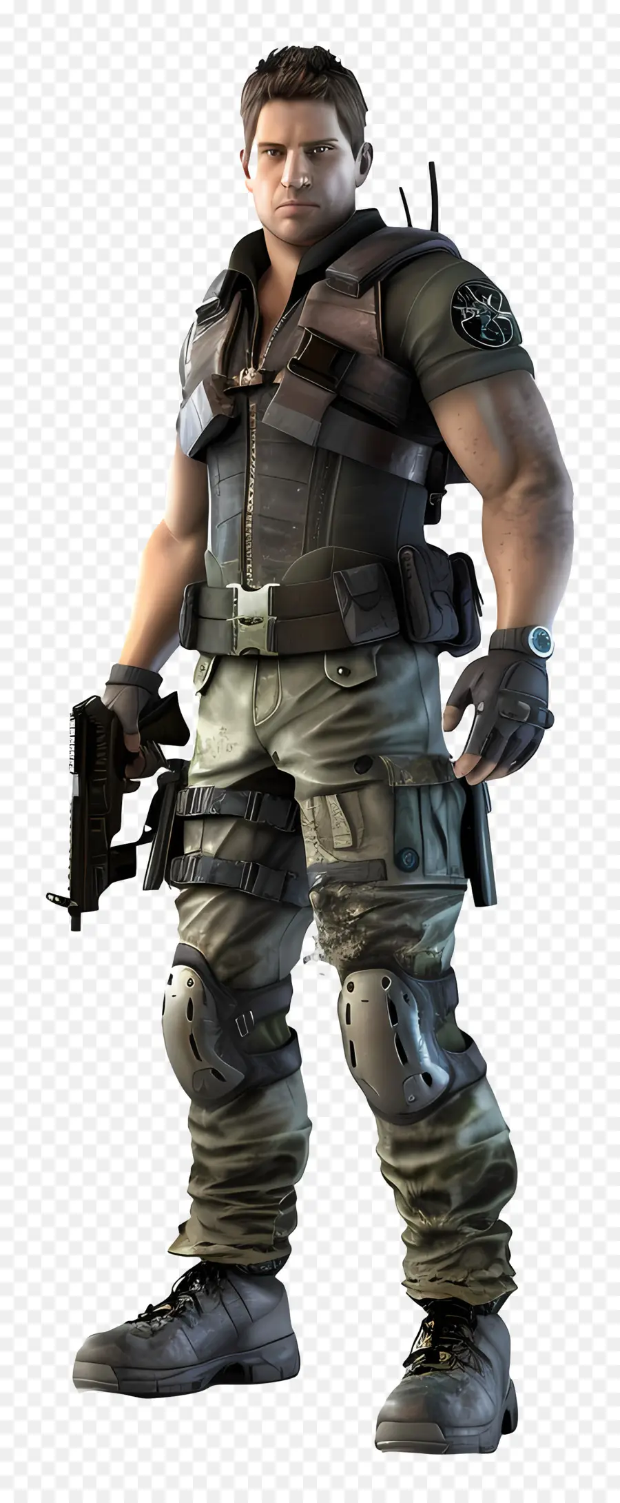 Figura De Chris Redfield，El Hombre Militar PNG