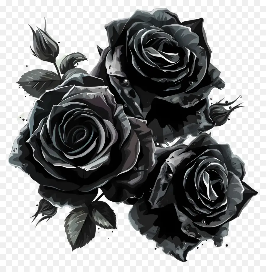 Las Rosas Negras，Flores PNG