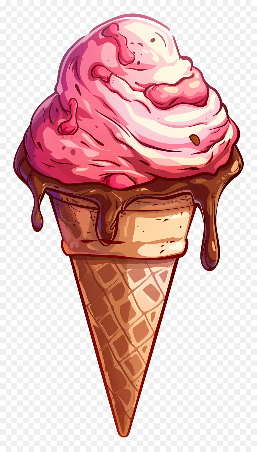 Dibujos Animados De Helado，Cono De Helado De Dibujos Animados PNG