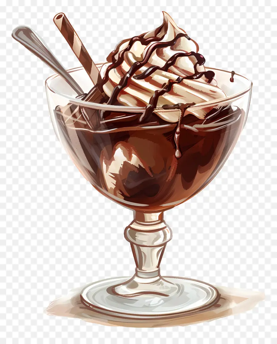 Helado De Chocolate，Crema Batida PNG