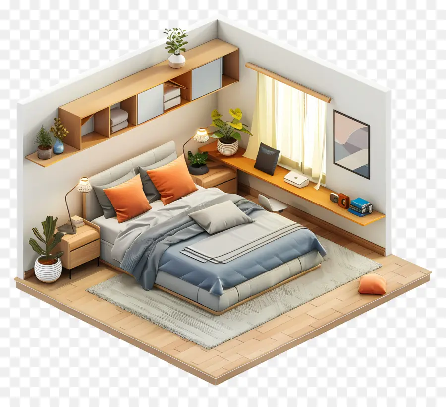 Dormitorio，Cama PNG