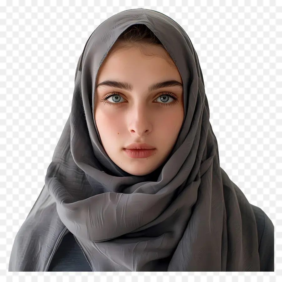 Retrato Mujer Hijab，Mujer En Hijab PNG