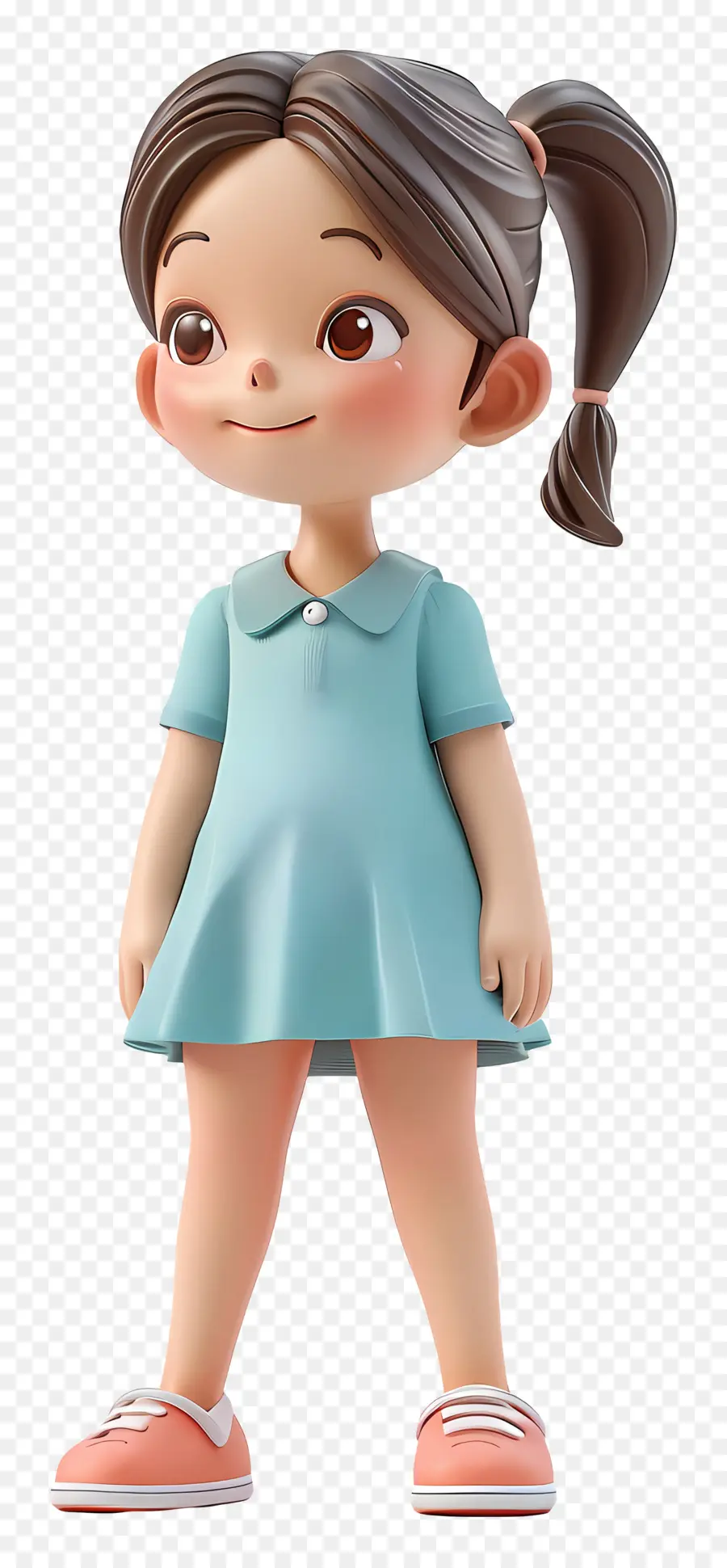 Niña De Pie，Personaje De Dibujos Animados PNG