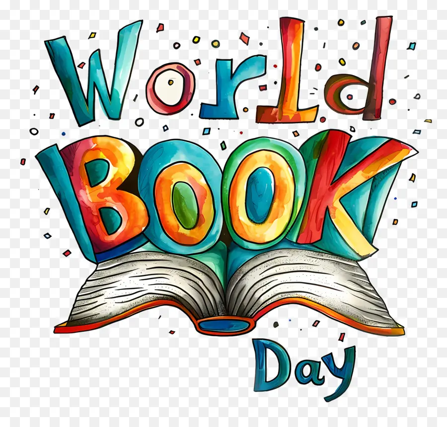 Mundo El Día Del Libro，Coloridas Letras PNG