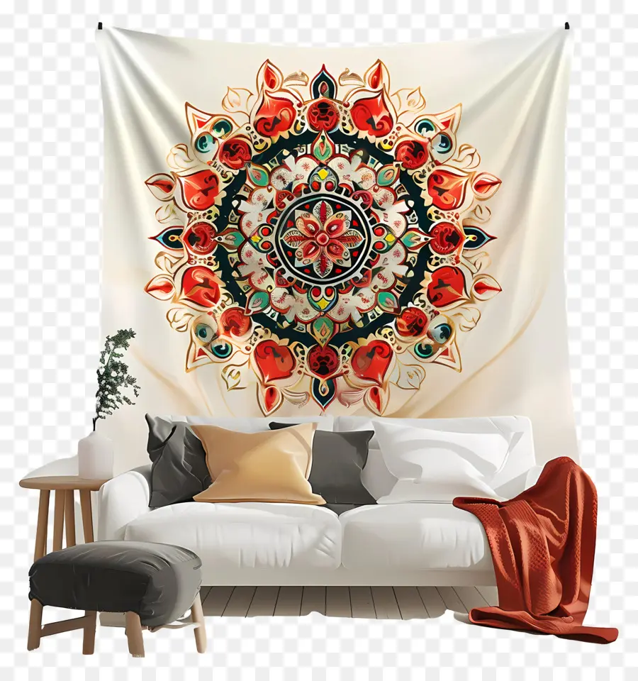 Tapiz De Mandala，Tapiz Floral PNG