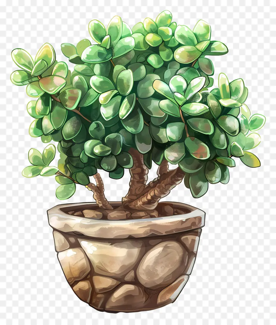 Planta De Jade De Ondulación，Planta De Bonsai PNG