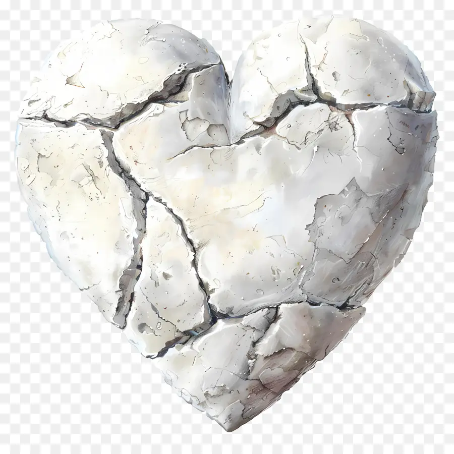 Corazon Blanco，Corazón Agrietado PNG