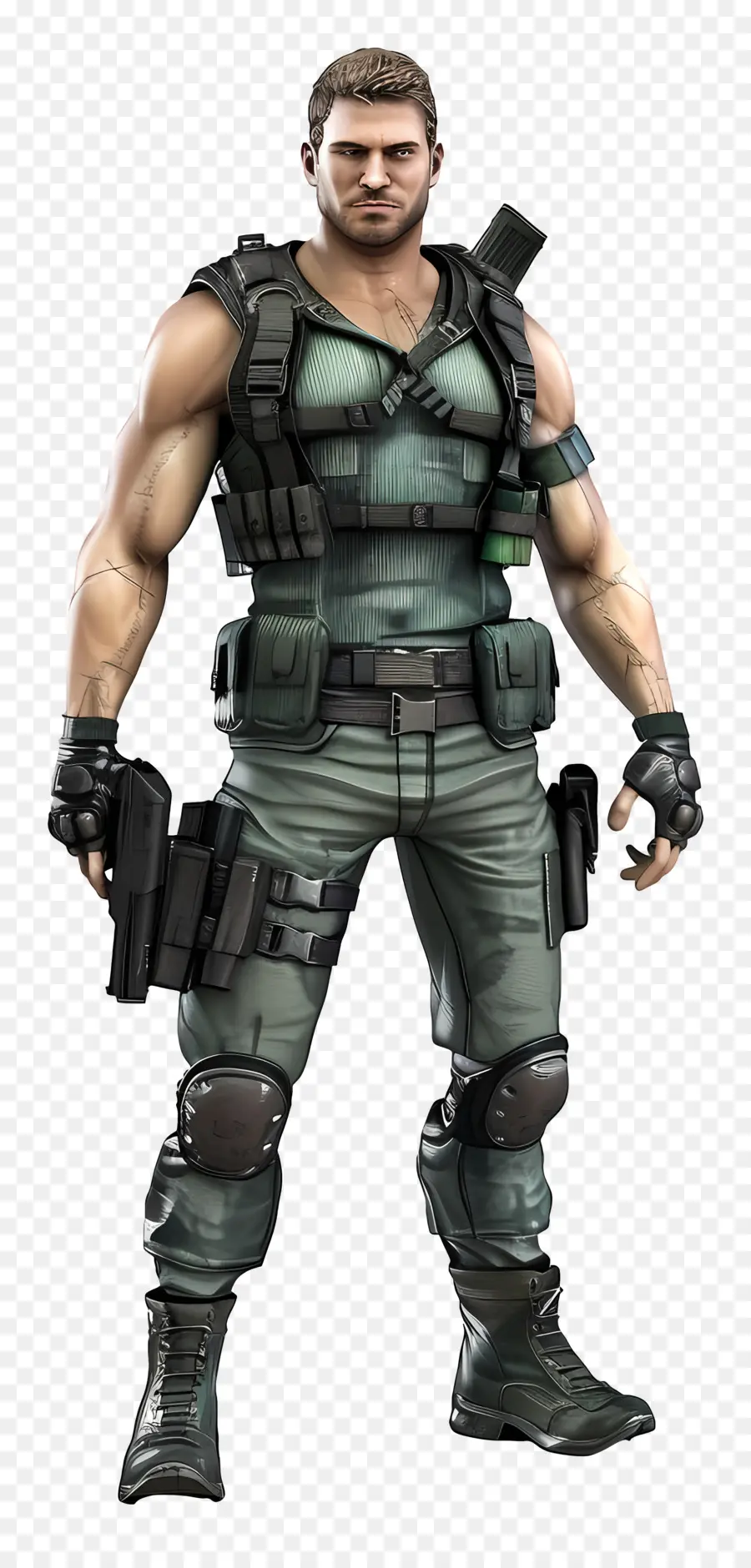 Figura De Chris Redfield，Militar PNG