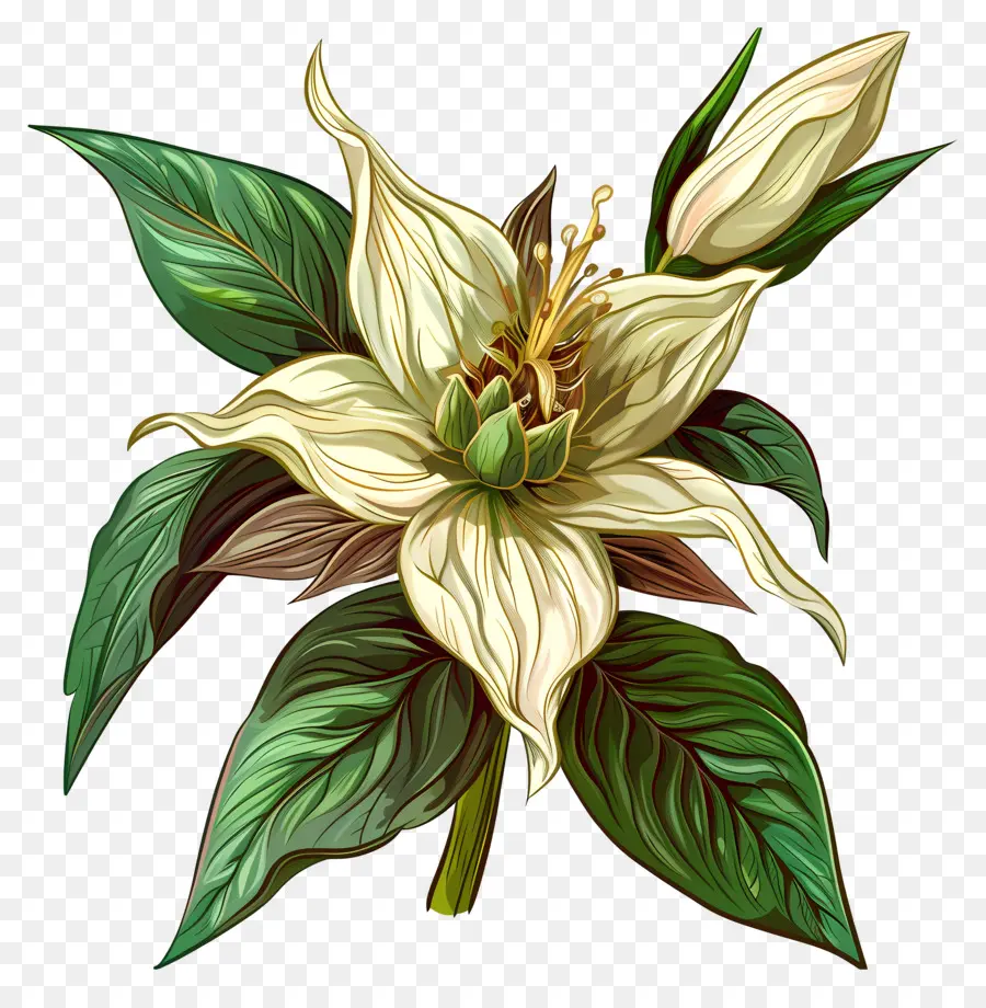 Flor De Bálsamo，Flor Blanca PNG