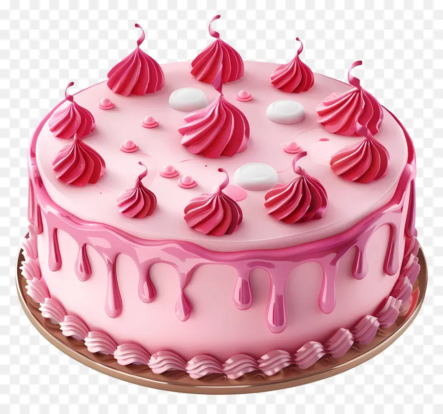 Rosa Pastel，Pastel De Cumpleaños PNG