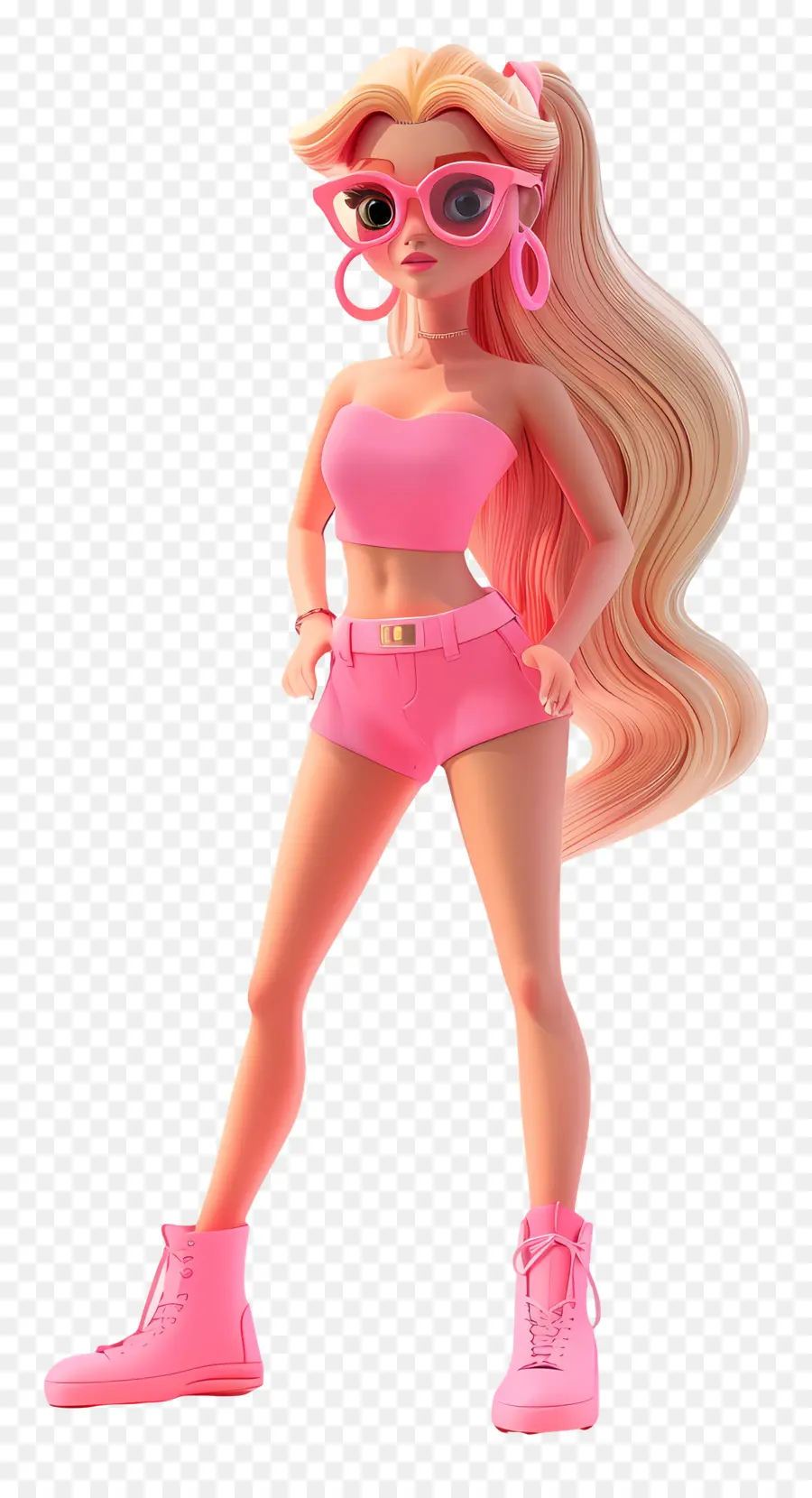 Barbie Girl，Render 3d PNG