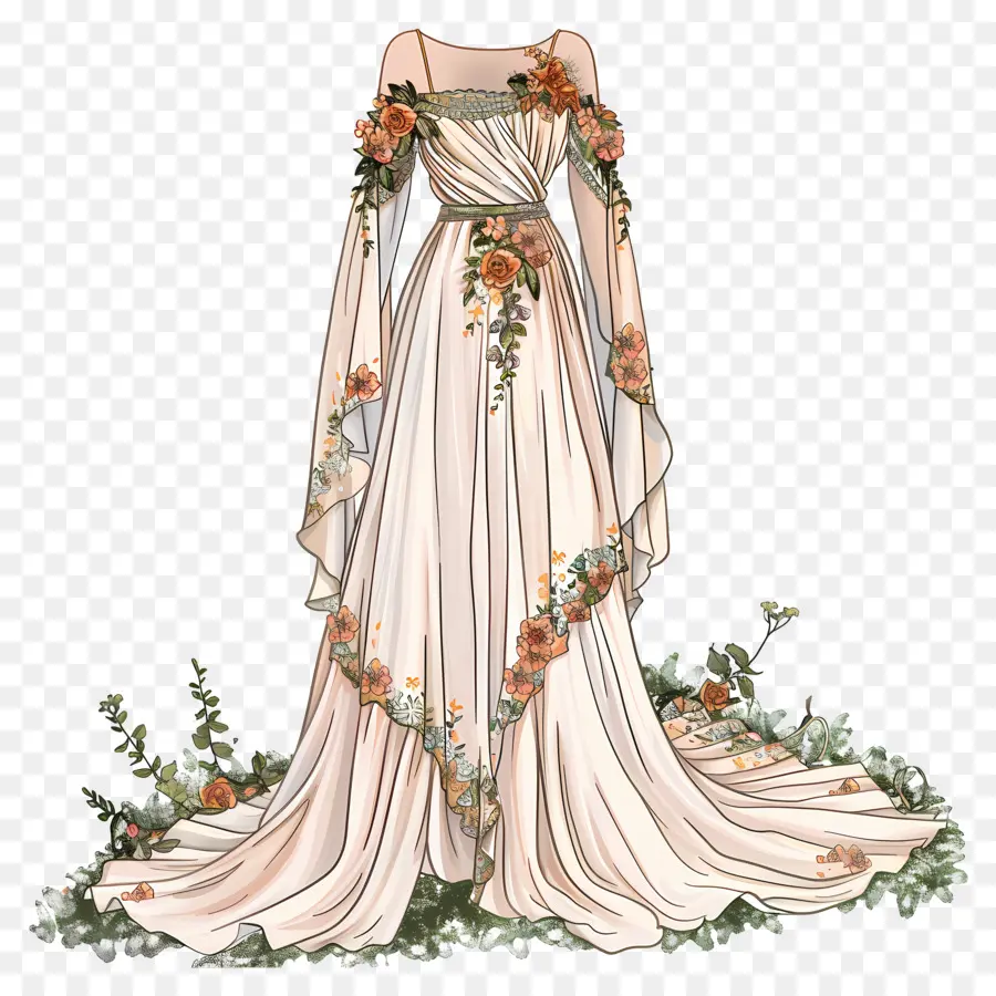 Vestido De Novia Bohemio，Vestido De Novia PNG