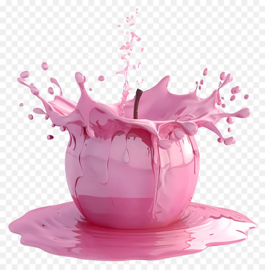 Apple Splash，Rosa De Apple PNG