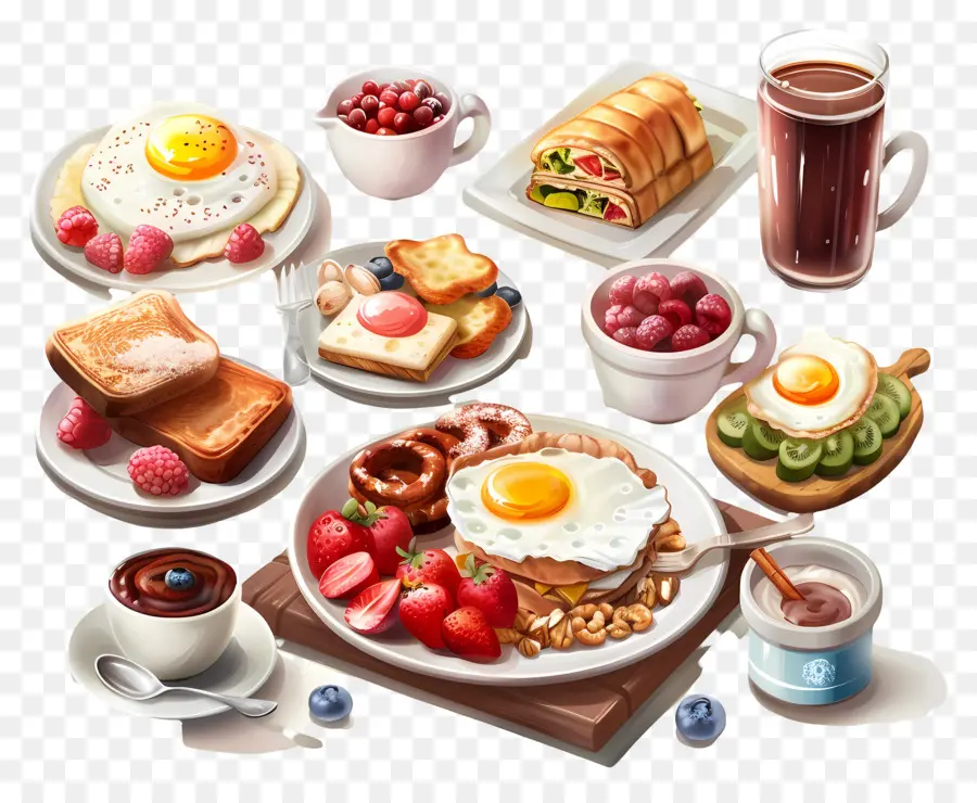 Alimentos Para El Desayuno，El Desayuno PNG