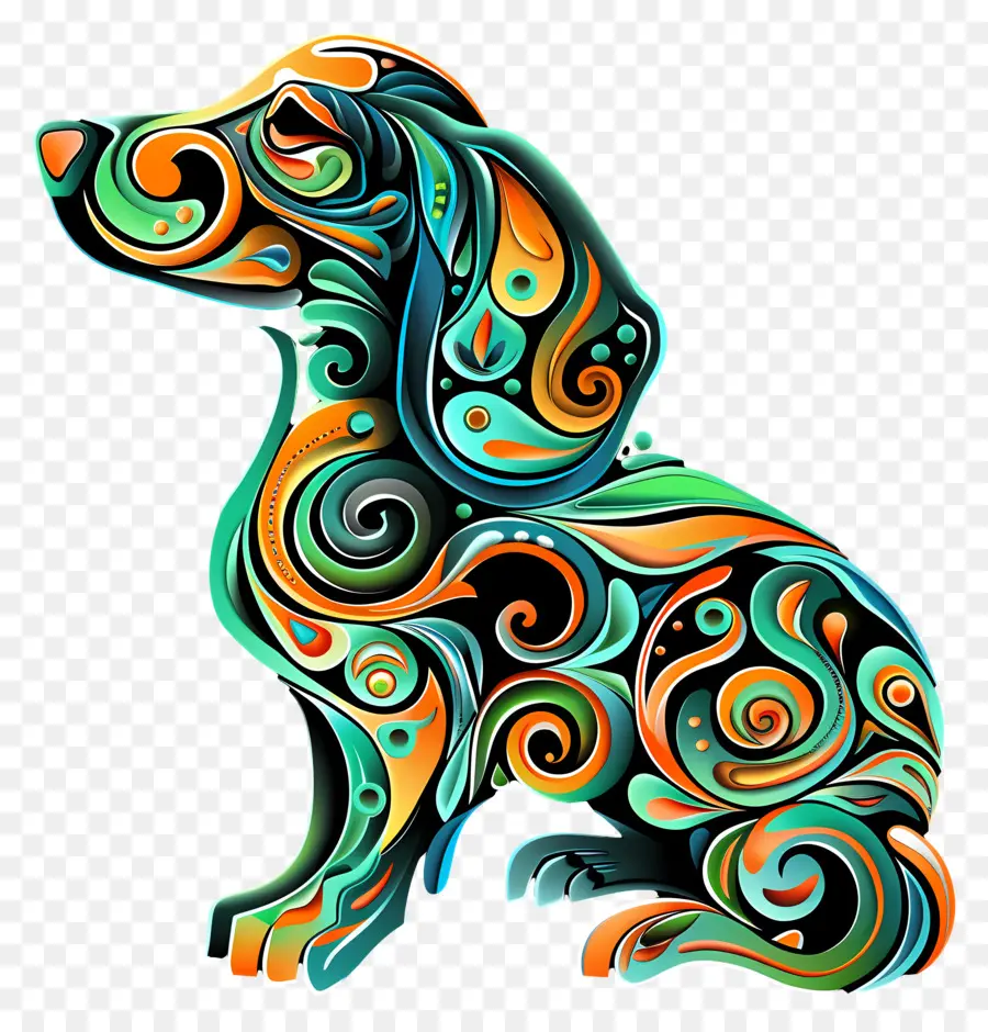 Arte De Línea，Perro PNG