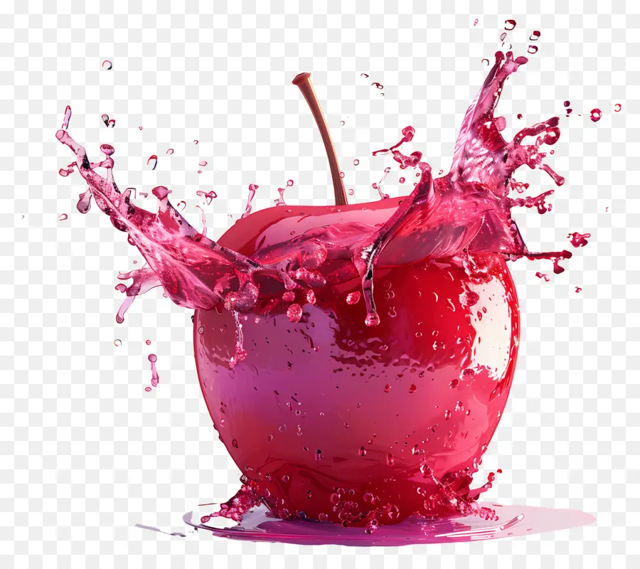 Apple Splash，Manzana Roja PNG