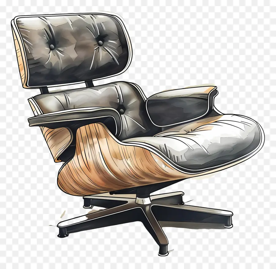 Eames，Silla Reclinable PNG