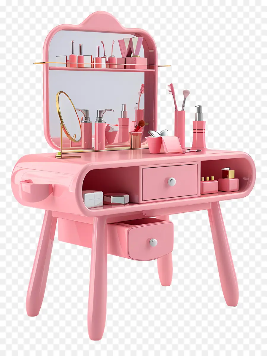 Tocador Rosa，Mesa De Maquillaje Rosa PNG