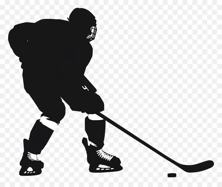 Silueta De Hombre De Hockey，Jugador De Hockey PNG