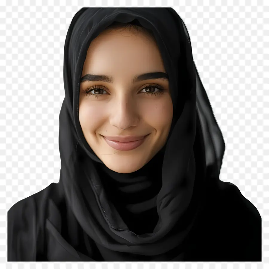 Hijab Negro，Musulmán De La Moda PNG