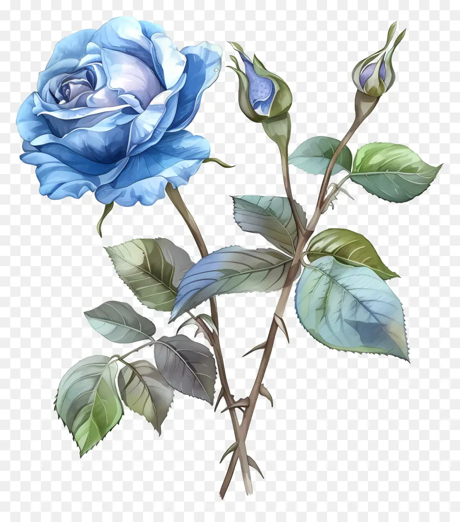 Rosa Azul，Floración PNG