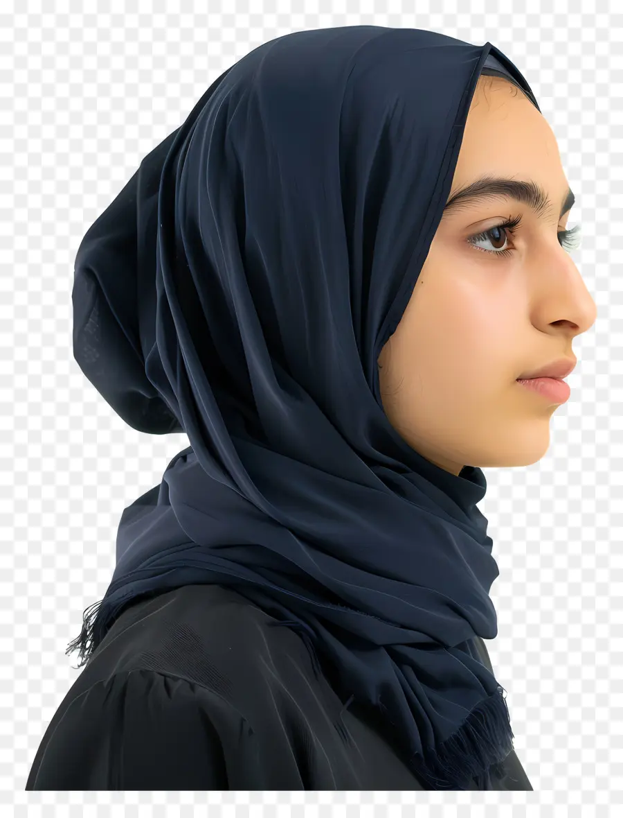 Hijab Azul Marino，Mujer En Hijab PNG