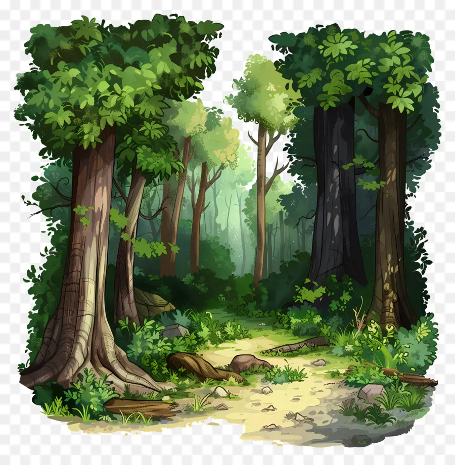 Bosque Exuberante，Bosque De La Escena PNG