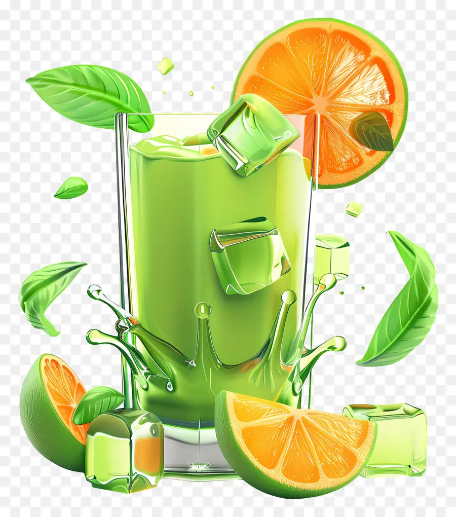 Jugo，Batido Verde PNG