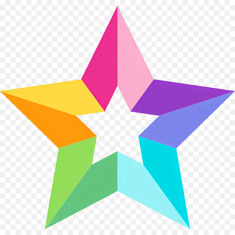 Logotipo De La Estrella，Estrella Colorida PNG