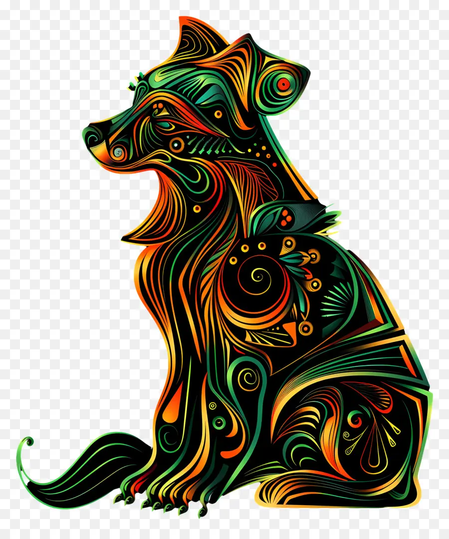 Arte De Línea，Perro PNG