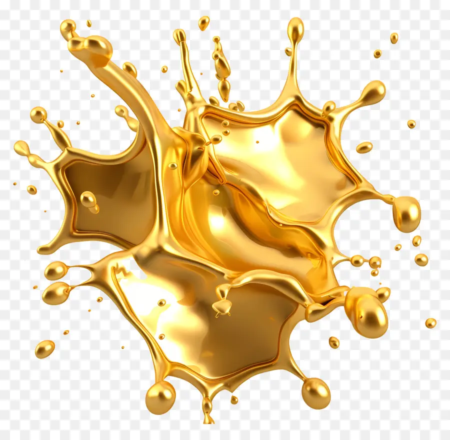 Salpicaduras De Aceite，Oro Líquido PNG