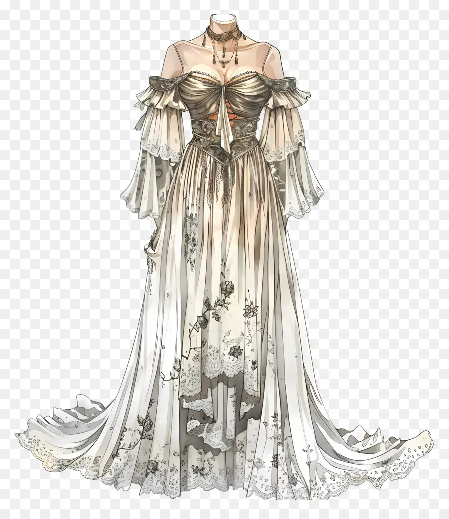 Vestido De Novia Bohemio，Vestido De Novia PNG