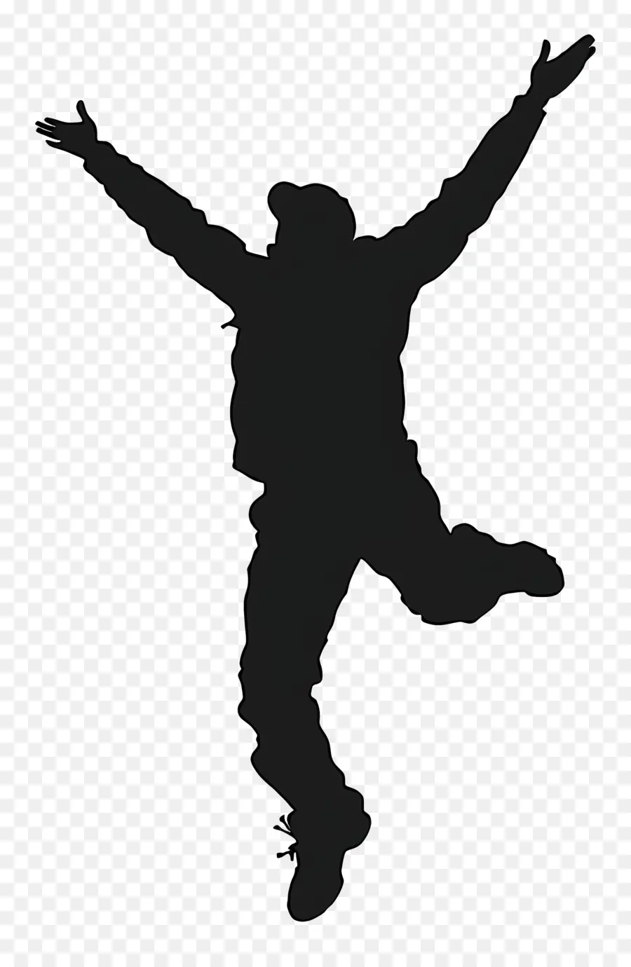 Silhoueta De Hombre Feliz，Silueta PNG