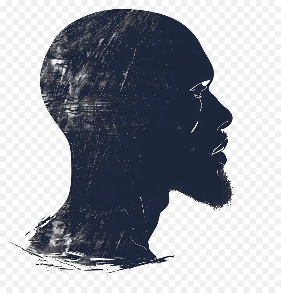 Silueta De Cabeza De Hombre，Perfil PNG