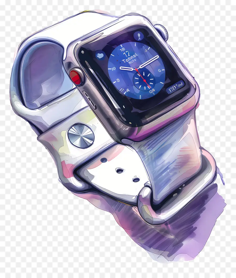 Reloj Apple，Muñeca Azul PNG