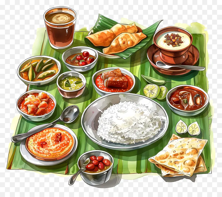 Desayuno Kerala，Comida India PNG