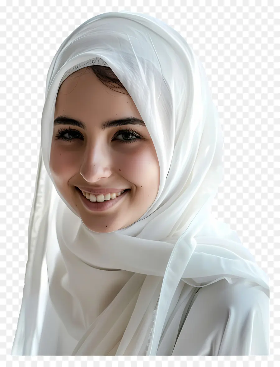 Hijab Blanco，Mujer Del Medio Oriente PNG