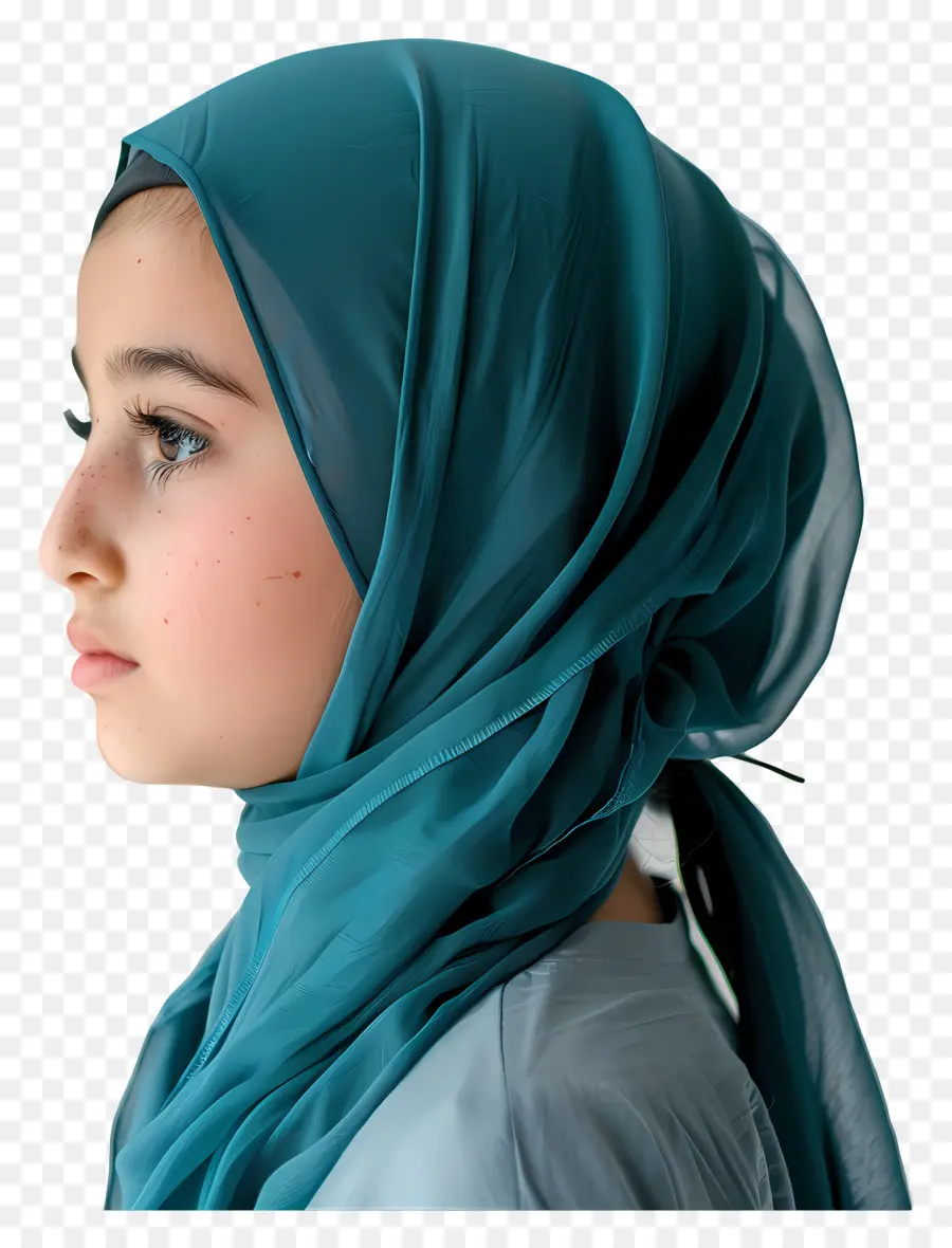 Hijab Verde Azulado，Hijab Azul PNG